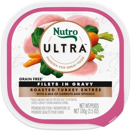 Roasted Turkey Entrée With a Mix of Carrots and Spinach Filets in Gravy image