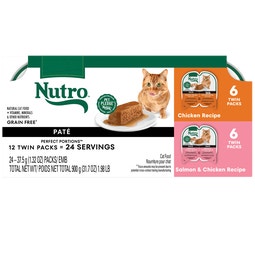 Nutro Perfect Portions Wet Cat Food Pate Salmon & Chicken Variety Pack image