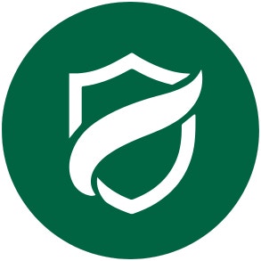 green circle with shield inside