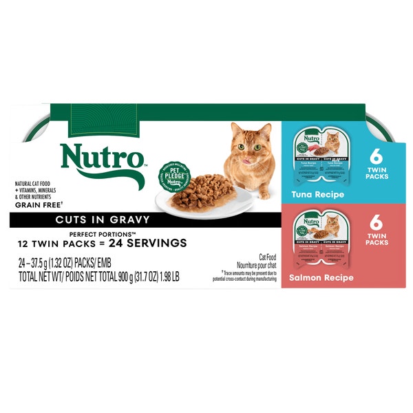 Nutro Perfect Portions Cuts in Gravy Tuna & Salmon Variety Pack image 1