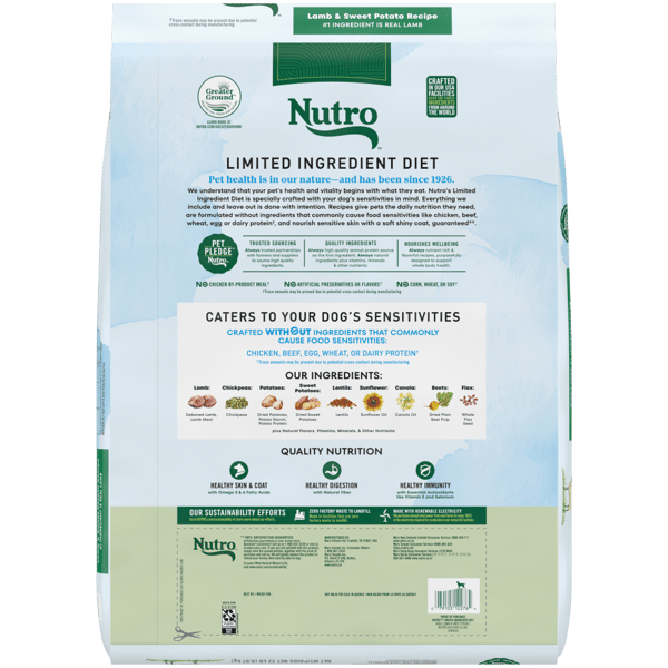 Nutro dog food lamb and sweet potato cheap