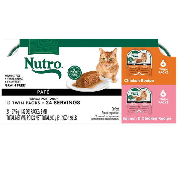 Nutro Perfect Portions Wet Cat Food Pate Salmon & Chicken Variety Pack image 1