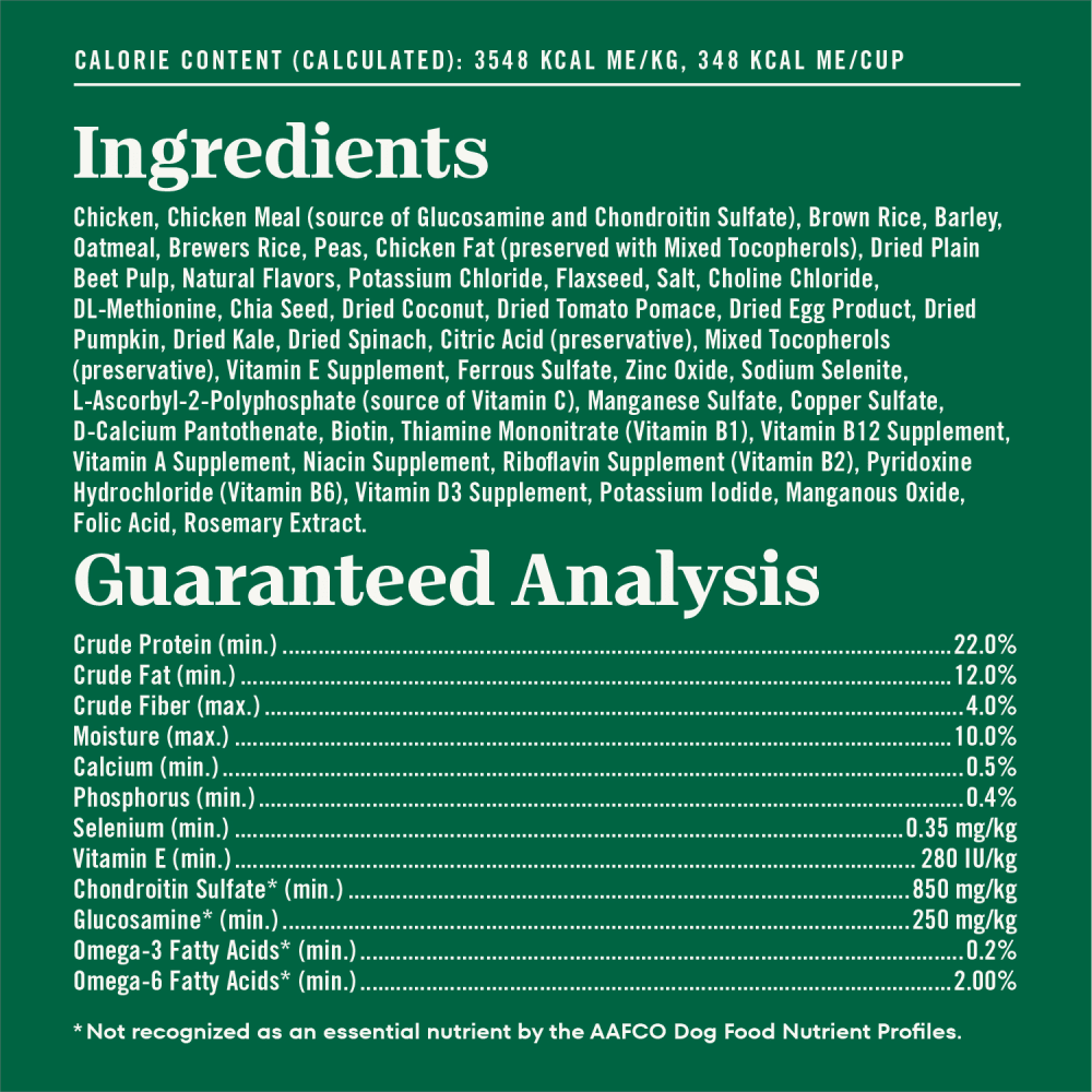 Natural Choice Adult Large Breed Dog Food Dry, Chicken & Brown Rice ingredients image