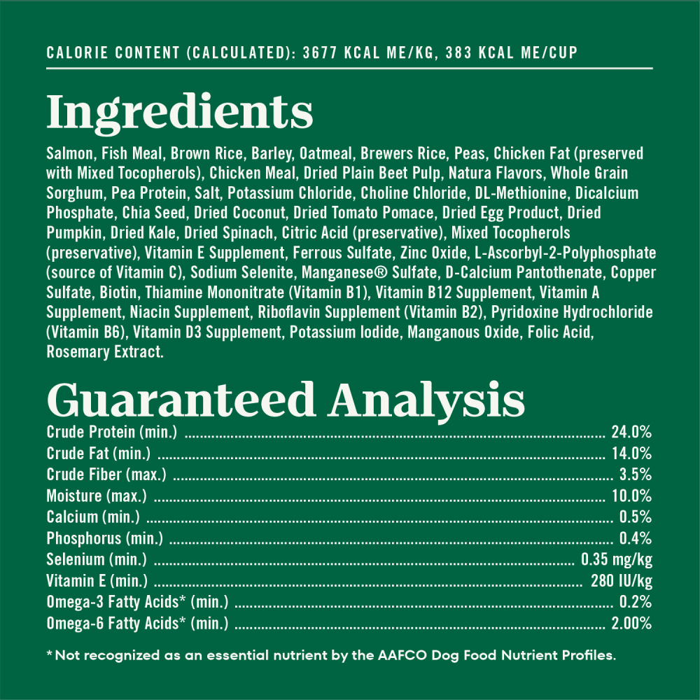 Natural Choice Adult Small Bites Dog Food, Salmon & Brown Rice ingredients image