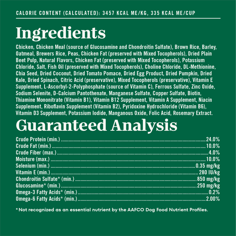 Natural Choice Large Breed Senior Dog Food, Chicken & Brown Rice ingredients image