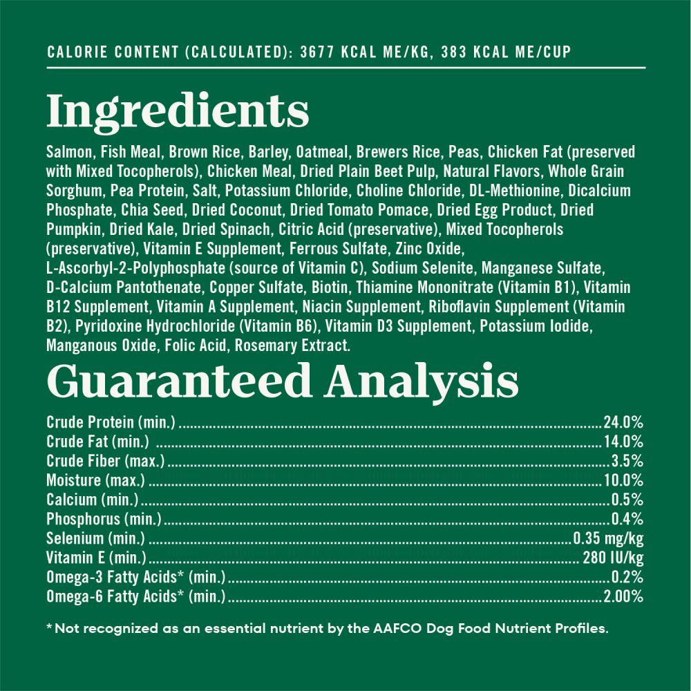 Natural Choice Adult Large Breed Dog Food Dry, Salmon & Brown Rice ingredients image