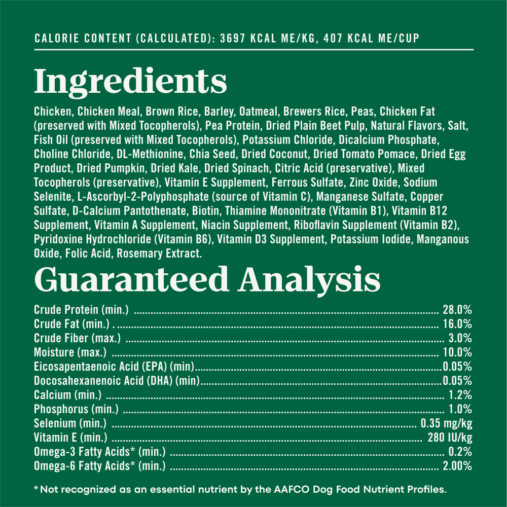 Natural Choice Puppy Food Dry, Chicken & Brown Rice ingredients image