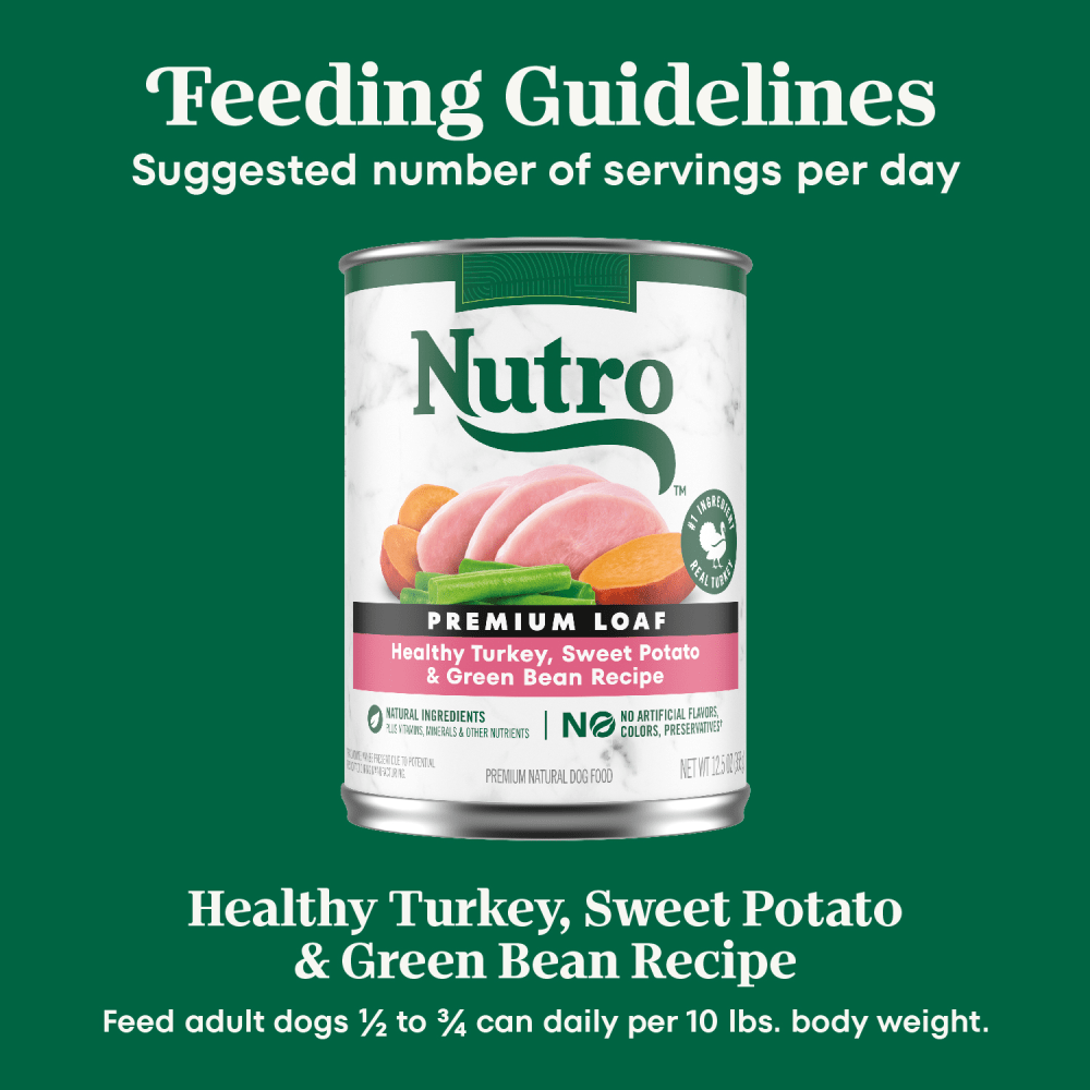 Healthy Turkey, Sweet Potato & Green Bean Recipe feeding guidelines image