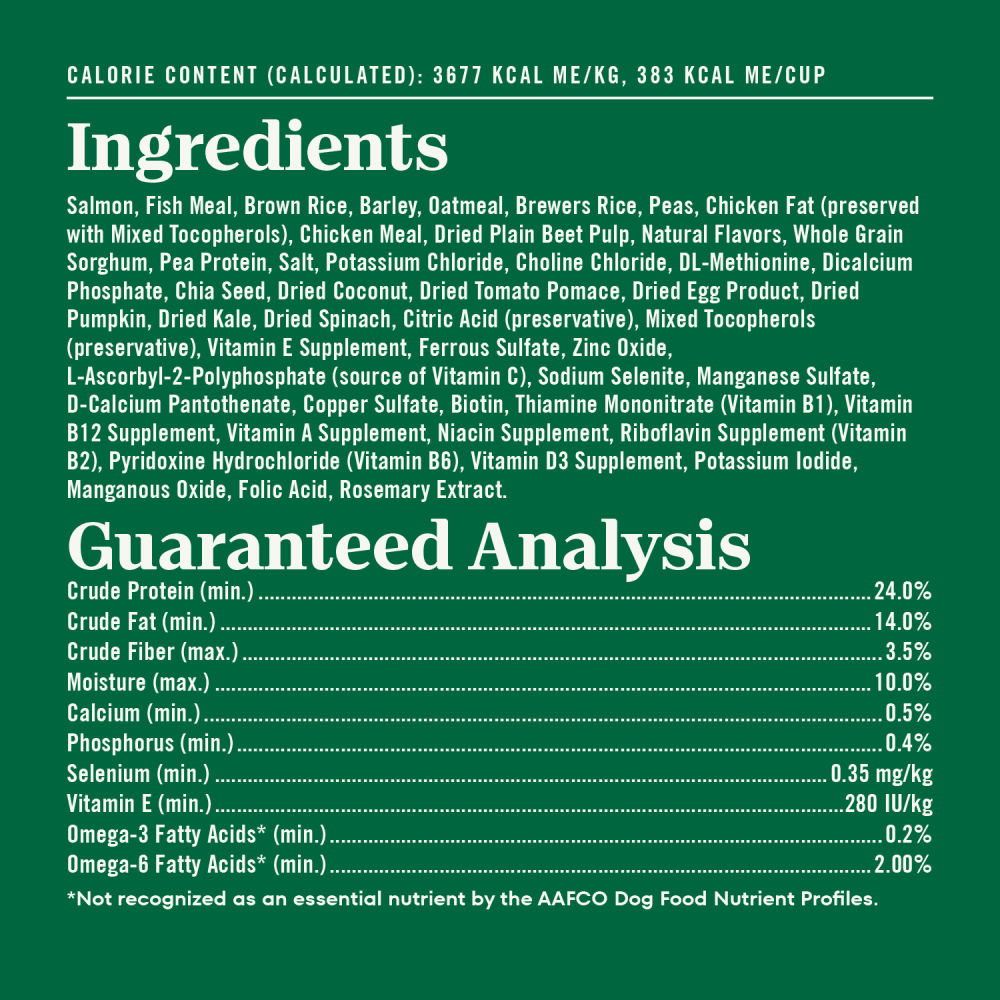 Natural Choice Adult Small Bites Dog Food, Salmon & Brown Rice ingredients image