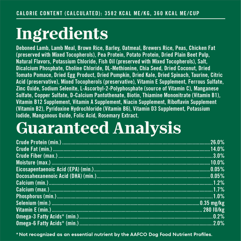 Natural Choice Large Breed Puppy Food Dry, Lamb & Brown Rice ingredients image